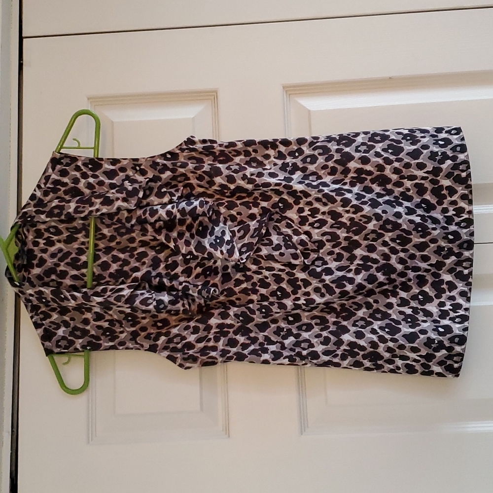 Ann Taylor Leopard Sleeveless Blouse sz. 2